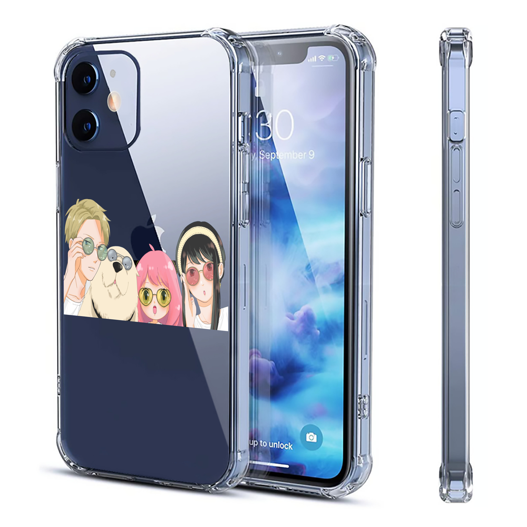 （画像用） SPY×FAMILY间谍家家酒 【iPhone 12シリーズ対応】透明スマホケース（クリアソフトケース）
